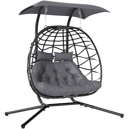 Double hanging egg chair - hanging,