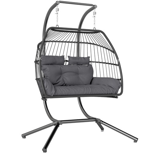 Double hanging egg chair - chair, with