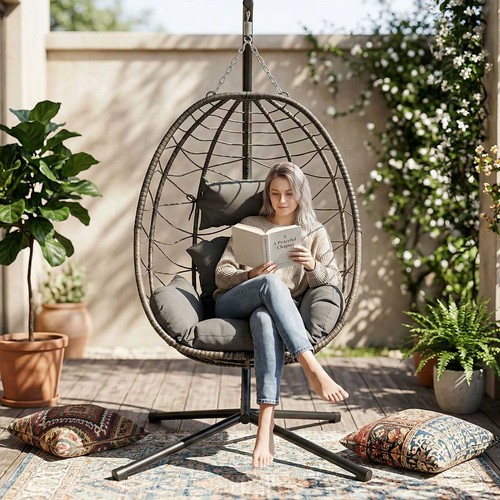 Hanging egg chair single - hanging, with