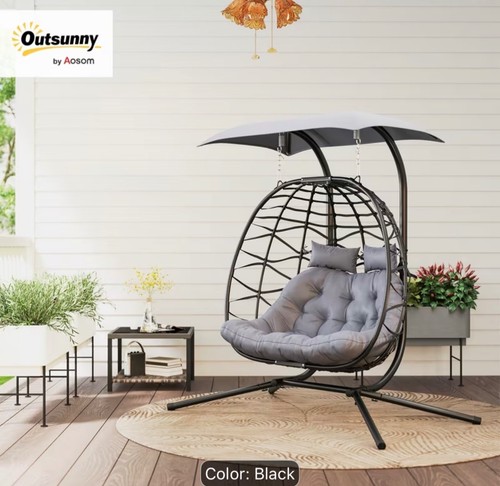 Double hanging egg chair - chair, with