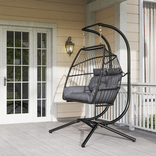 Rattan double hanging egg - double,