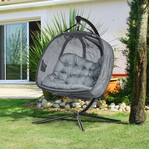 Double hanging egg chair - egg,